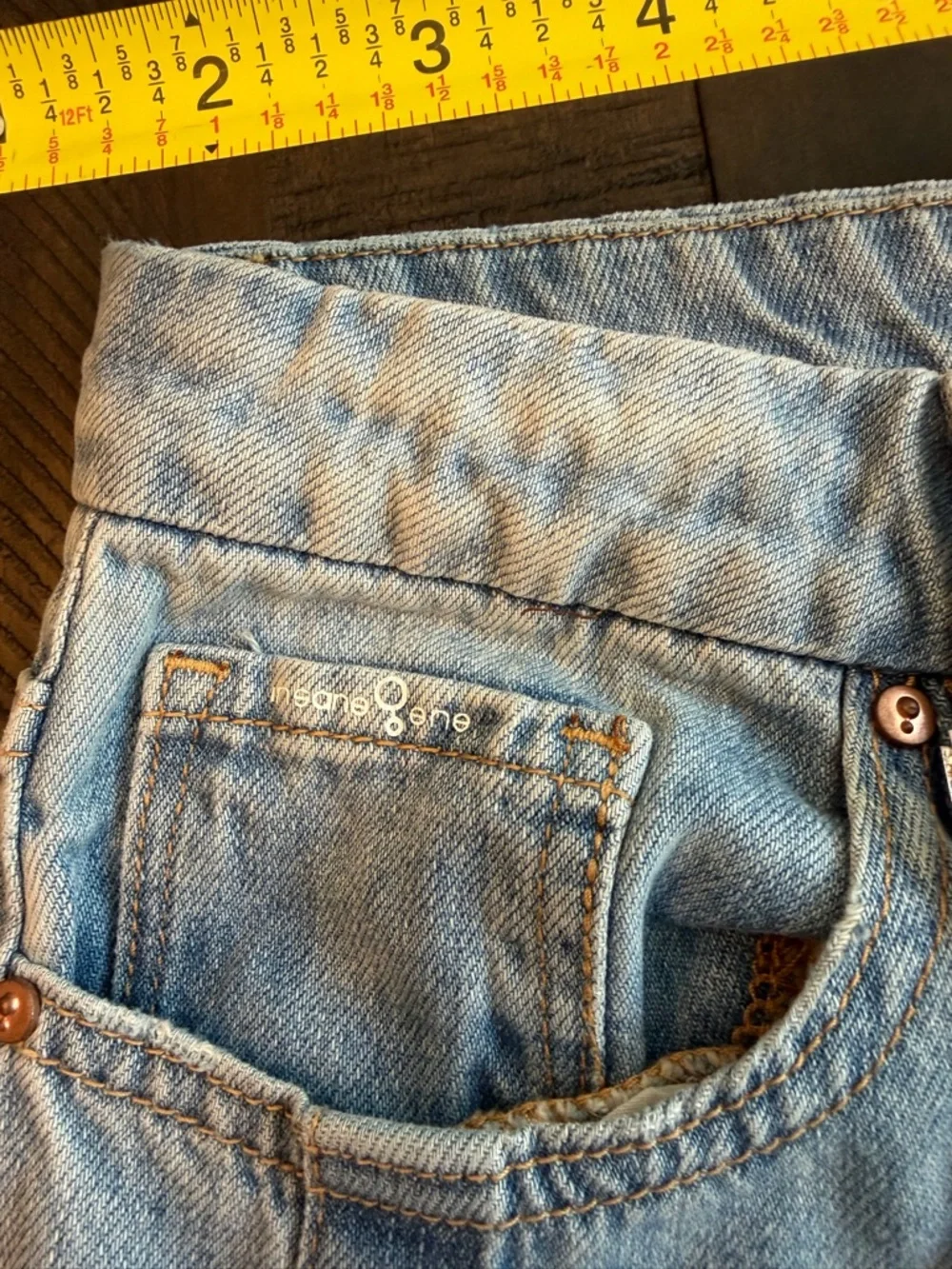 High-Rise Light Blue Flare Jeans for Women - Wide Leg Denim - Picture 5 of 10